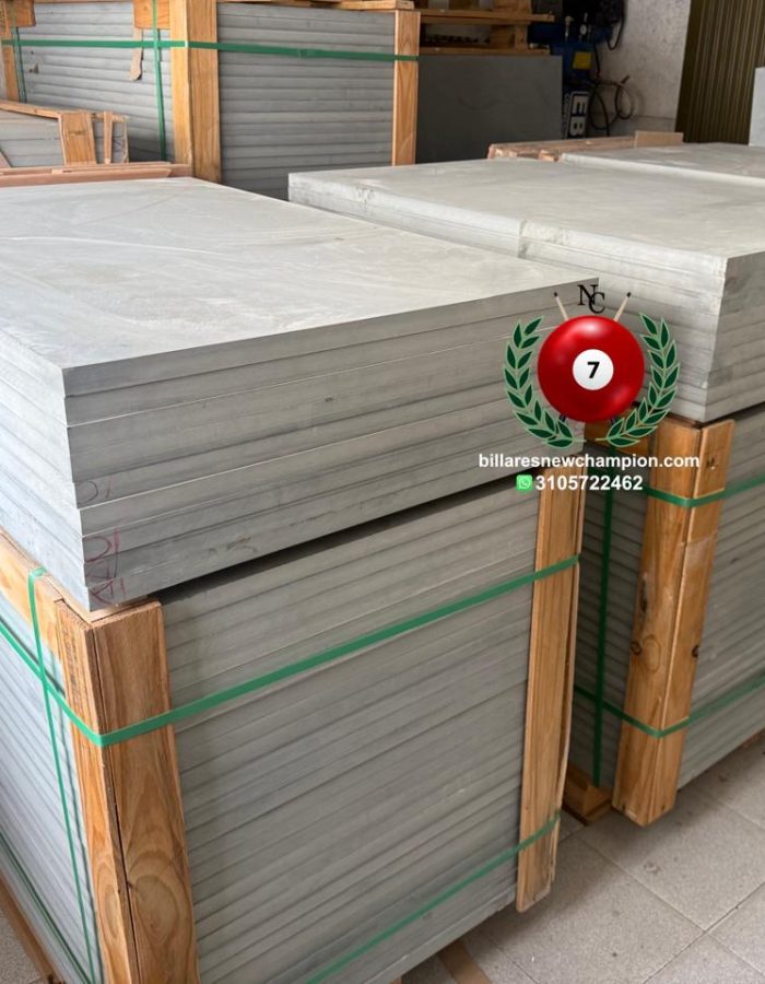Pizarra Brasilera para la fabricación de mesas de billar New Champion; del grupo minar de Brasil, las mejores pizarras del mundo.